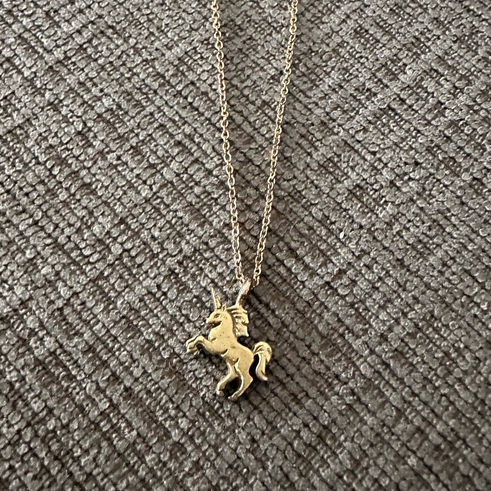 Delicate Gold Unicorn Necklace
